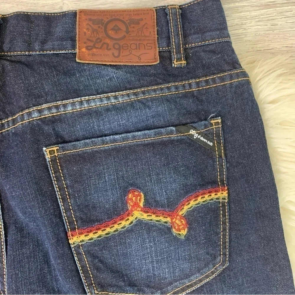 Like new Mens LRG Lifted Research Group dark wash jeans Sz 34